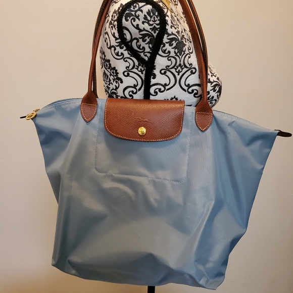 Longchamp Handbags - Longchamp large blue tote bag